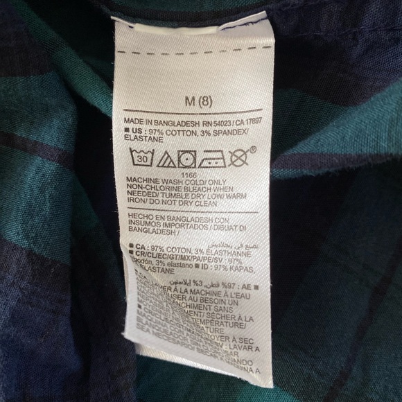Boy’s Old Navy Plaid Gingham Button Down Shirts, set of Two, Medium 8 - Picture 9 of 9